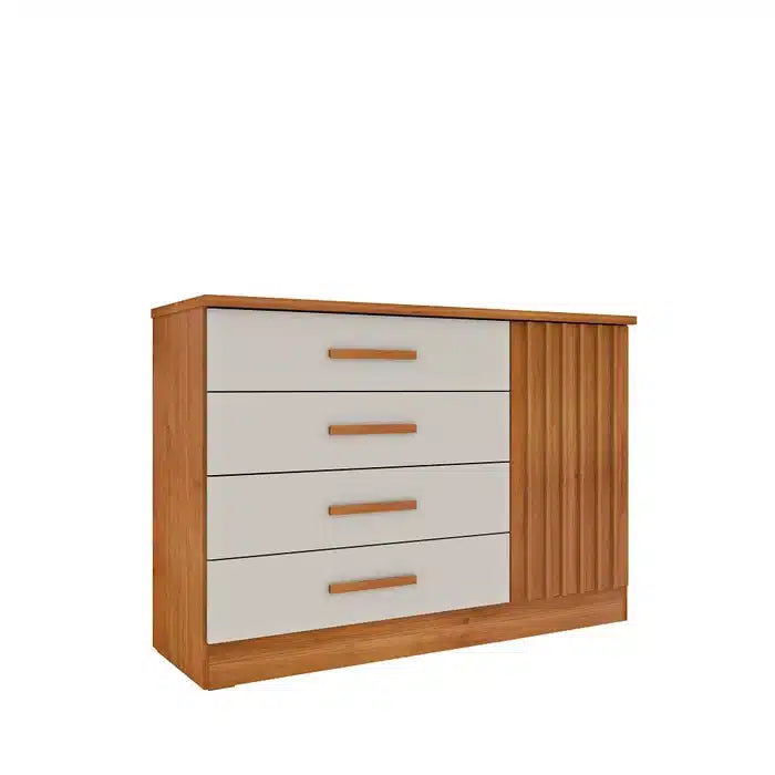 Cômoda Ripada Barcelona com Sapateira 4 Gavetas e 1 Porta – Tcil Móveis