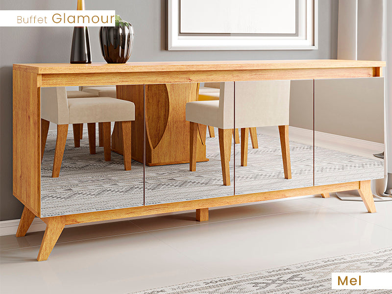 BUFFET LUIZE 4P C/ESPELHO - 1,56M - VIERO