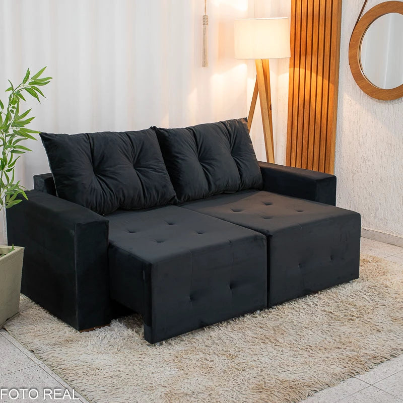 SOFÁ RETRÁTIL HAVAI 1,80 M VELUDINHO