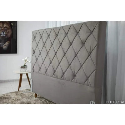 Cabeceira Casal Paris Suede Larg. 1.40m