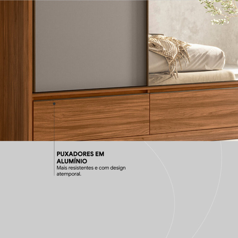 GUARDA-ROUPA 3 PORTAS LOUNGE 2,67 M – DEMÓBILE