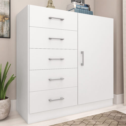 Cômoda 5 Gavetas com Sapateira Miami – Fellicci