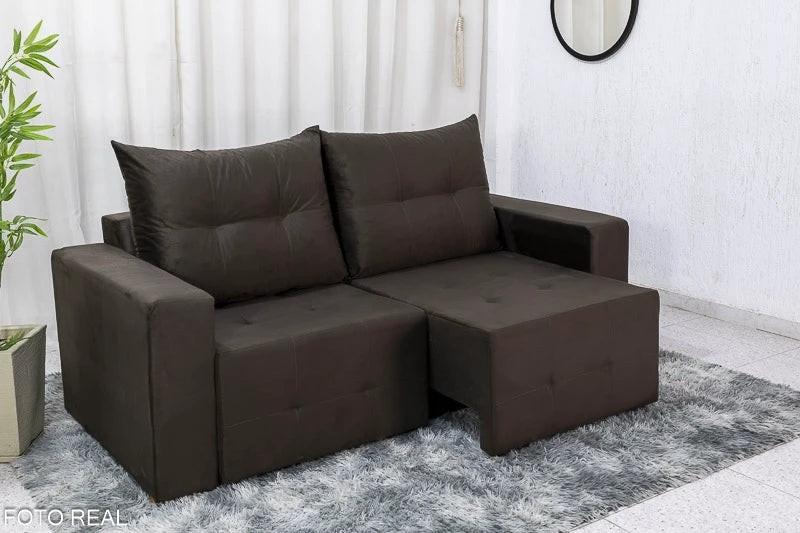 SOFÁ RETRÁTIL HAVAI 1,80 M VELUDINHO