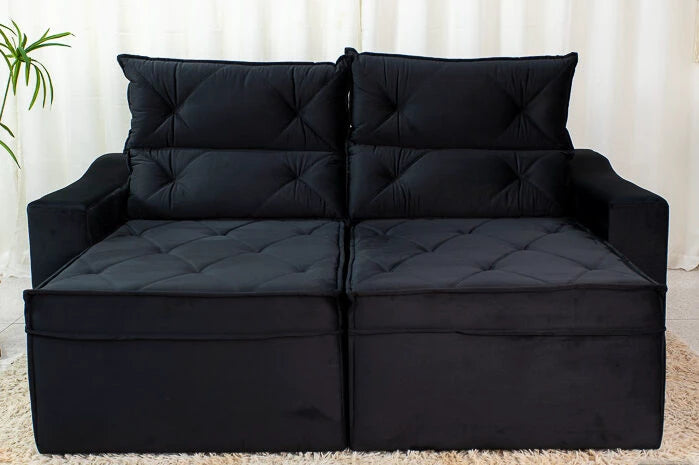 Sofá Retrátil e Reclinável Moscou Veludo 2.00m