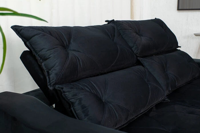 Sofá Retrátil e Reclinável Moscou Veludo 2.00m