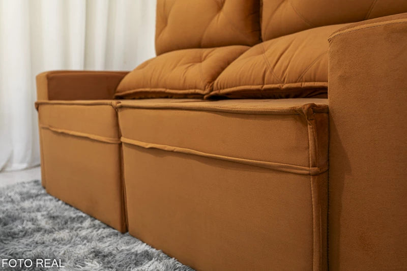 Sofá Retrátil e Reclinável Moscou Veludo 2.00m