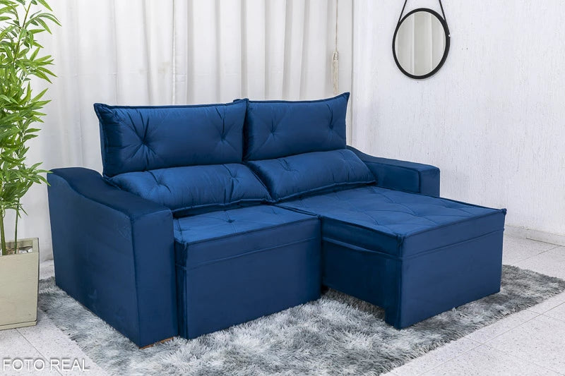 Sofá Retrátil e Reclinável Moscou Veludo 2.00m