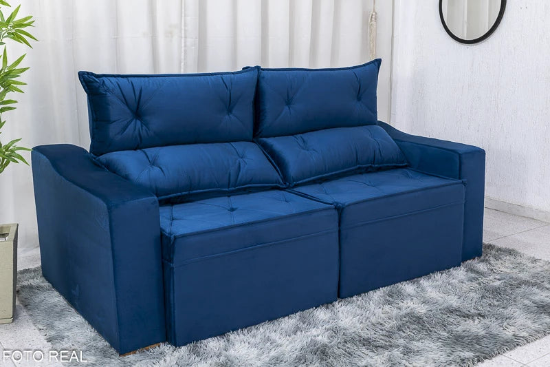 Sofá Retrátil e Reclinável Moscou Veludo 2.00m