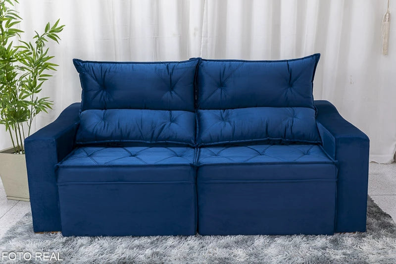 Sofá Retrátil e Reclinável Moscou Veludo 2.00m