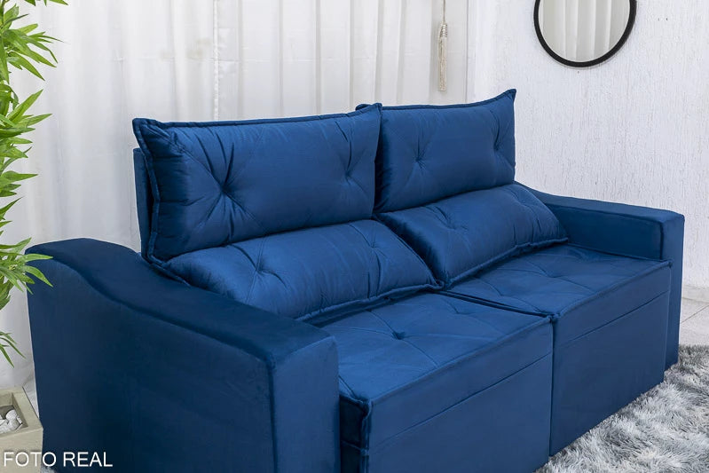 Sofá Retrátil e Reclinável Moscou Veludo 2.00m