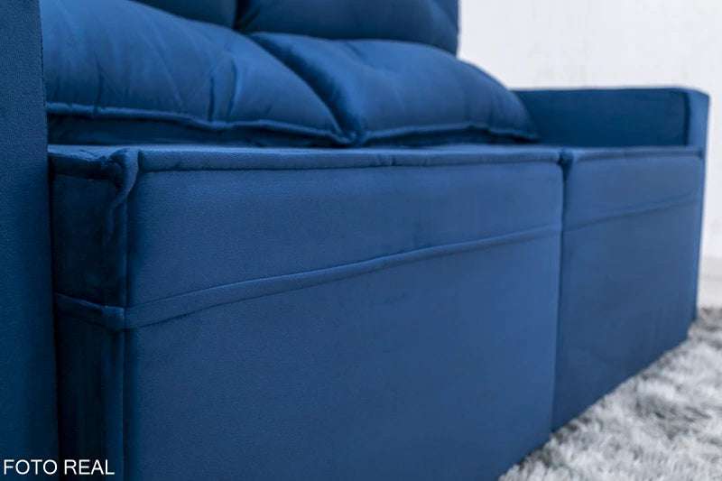 Sofá Retrátil e Reclinável Moscou Veludo 2.00m