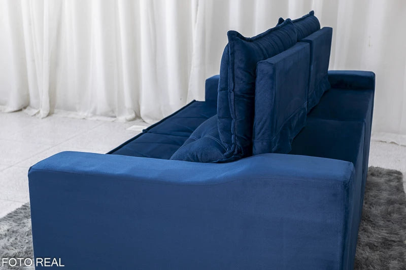 Sofá Retrátil e Reclinável Moscou Veludo 2.00m