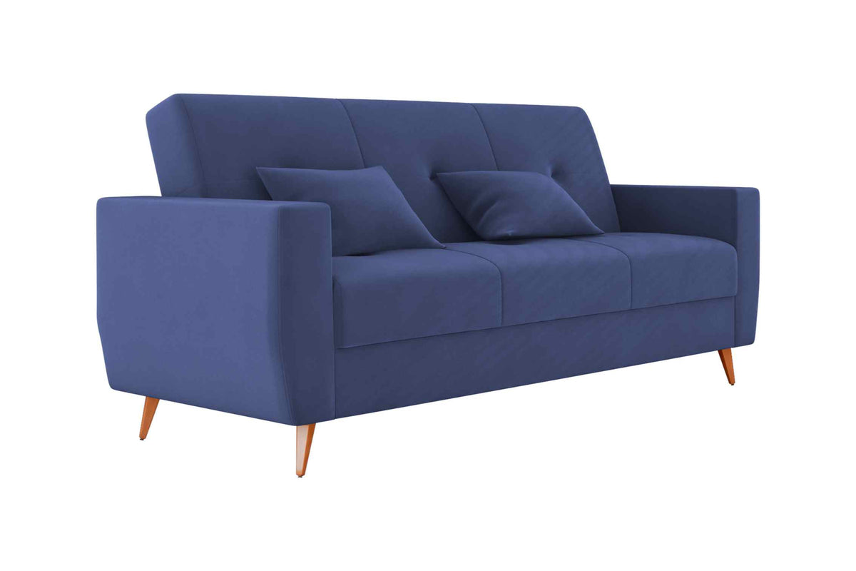 SOFÁ CAMA PÂMELA 4 LUGARES COM BAÚ 207CM VELUDO - MATRIX
