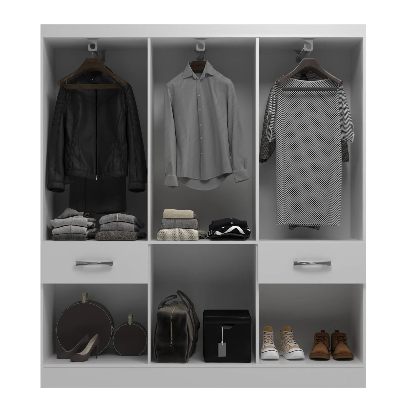 GUARDA-ROUPA NEW HÉRCULES CASAL 8 PORTAS 2 GAVETAS