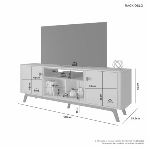 RACK ATÉ 70″ OSLO – JCM MOVELARIA