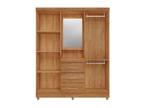 GUARDA-ROUPA CAPELINHA LYON 4 PORTAS COM ESPELHO