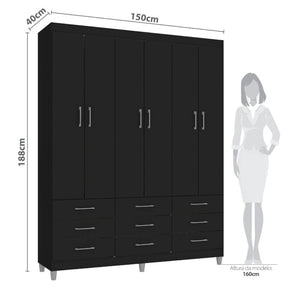 GUARDA-ROUPA 6 PORTAS PARATY 3690 1,50  – FELLICCI