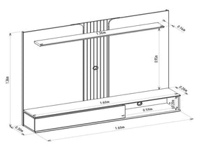 PAINEL HOME ATÉ 65″ FRIBURGO – LINEA BRASIL