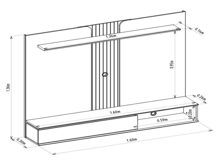 PAINEL HOME ATÉ 65″ FRIBURGO – LINEA BRASIL