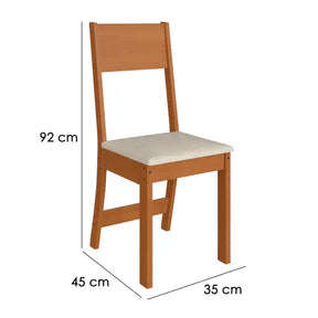 Mesa de Jantar Alice Circular com 4 Cadeiras – Indekes