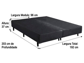 BASE BOX BIPARTIDO KING CORINO LINHÃO  37X192X203 – AN