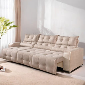 SOFÁ RETRÁTIL E RECLINÁVEL PREMIER/MINAS 2,50 M VELUDO – DECORAR ESTOFADOS