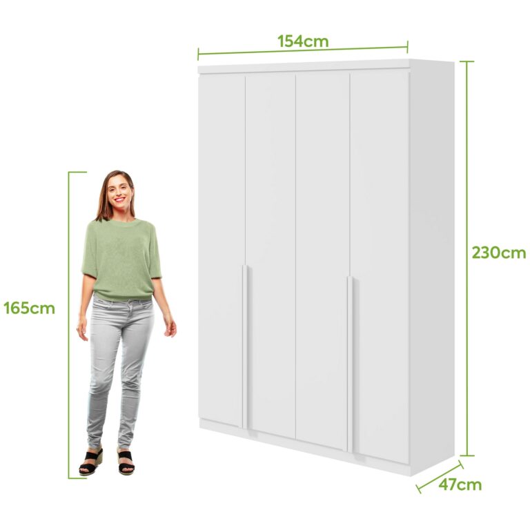 GUARDA-ROUPA 4 PORTAS ALONZO 1,54 M