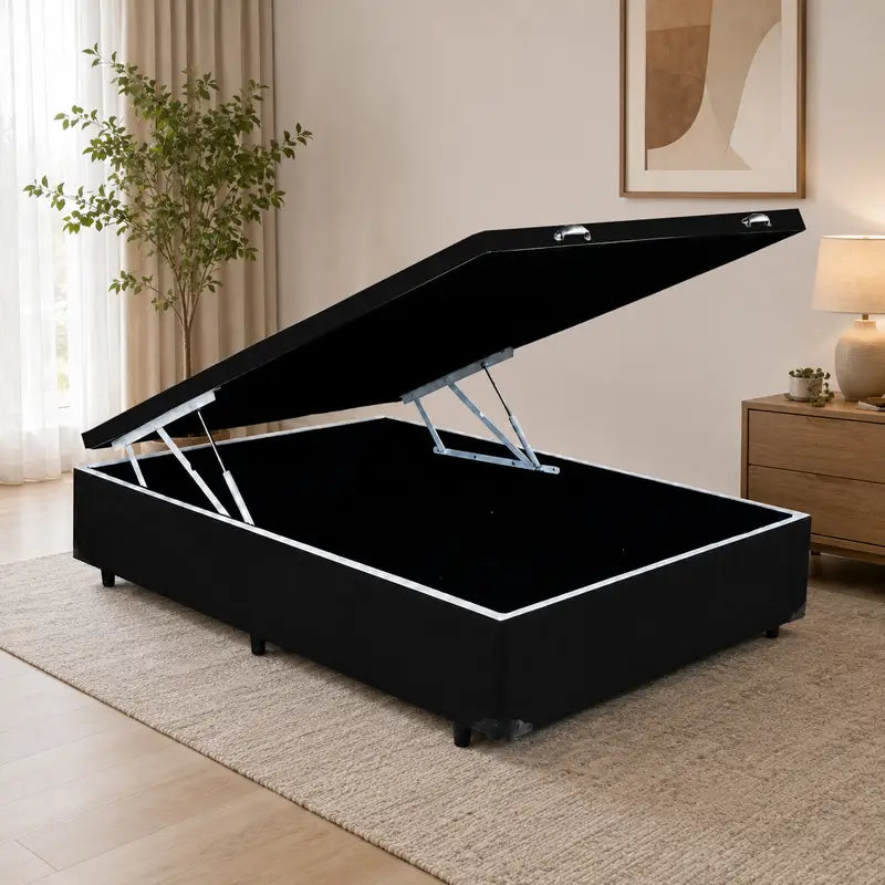 BASE CAMA VIÚVA BAÚ EM VELUDO 41X188X128CM BLINDADO2