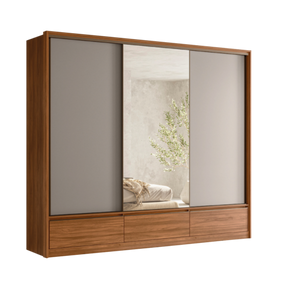 GUARDA-ROUPA 3 PORTAS LOUNGE 2,67 M  – DEMÓBILE