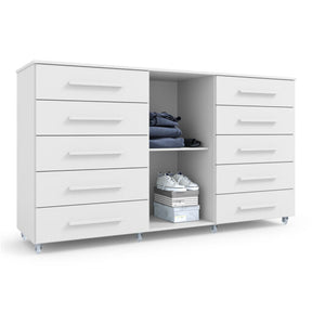 CÔMODA 10 GAVETAS COM SAPATEIRA IMPERIAL – BATROL MÓVEIS