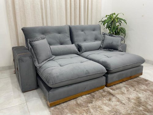 SOFÁ RETRÁTIL E RECLINÁVEL KIOTO 2,30 M – VELUDO