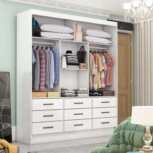 GUARDA-ROUPA 3 PORTAS SEVILHA (SEM ESPELHO) 1,62 M  – CARIOCA MÓVEIS