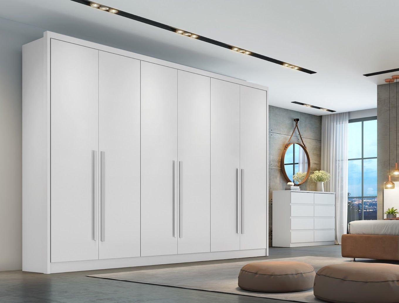 ROUPEIRO 6 PORTAS ROBUST PLUS MDF 2,76 M – NOVO HORIZONTE