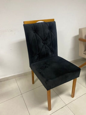 MESA ISIS 1,80m FREIJÓ COM 6 CADEIRAS SOPHIA VELUDO  – LEIFER + WM DECOR