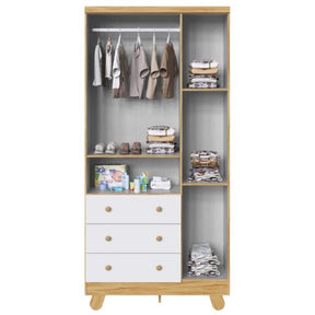 GUARDA-ROUPA 3 PORTAS PINGO  – PEROBA MÓVEIS