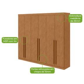 GUARDA-ROUPA 6 PORTAS BERTHA – LOPAS