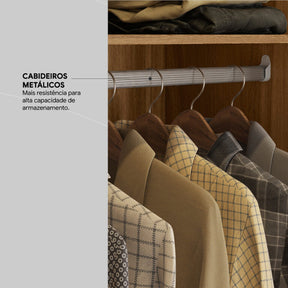 GUARDA-ROUPA 4 PORTAS LAREDO 2,67 M – DEMÓBILE