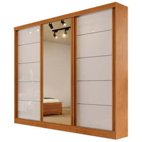 GUARDA-ROUPA 3 PORTAS CAPRI 2,21 M  – BIANCHI