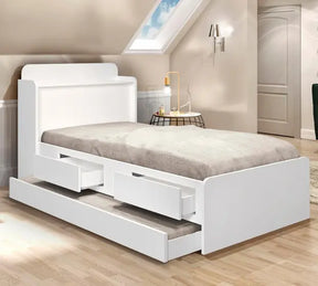 Cama Baú Com Auxiliar Solteiro Tamires 98cm - Cambel