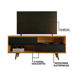 RACK BANCADA NT 1180 TV ATÉ 50 POLEGADAS LARG. 1.35M - NOTÁVEL
