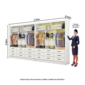 CLOSET SEVILHA 1,62 M × 1,62 M – CARIOCA MÓVEIS