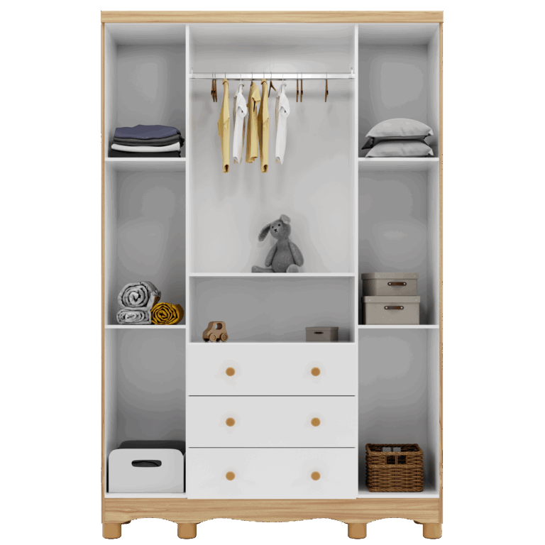 GUARDA-ROUPA 4 PORTAS TEDY  – PEROBA MÓVEIS