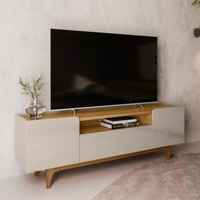 RACK ATÉ 75″ ORLANDO TAUARI/OFF WHITE BRILHO – LINEA BRASIL