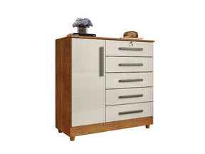 CÔMODA VITÓRIA 5 GAVETAS 1 PORTA