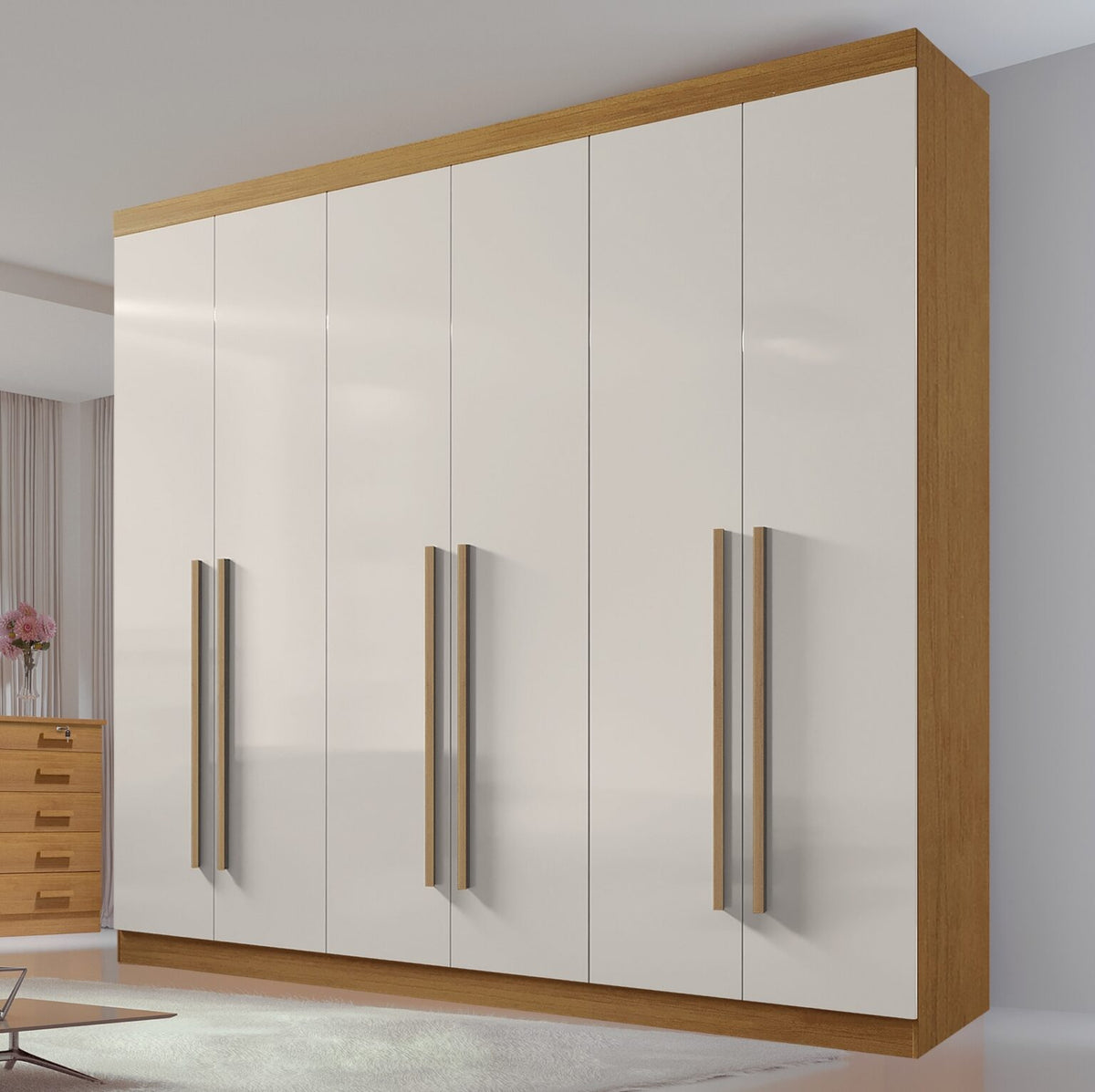 GUARDA-ROUPA 6 PORTAS DA VINCI 2,75 M  – D’DORO MÓVEIS