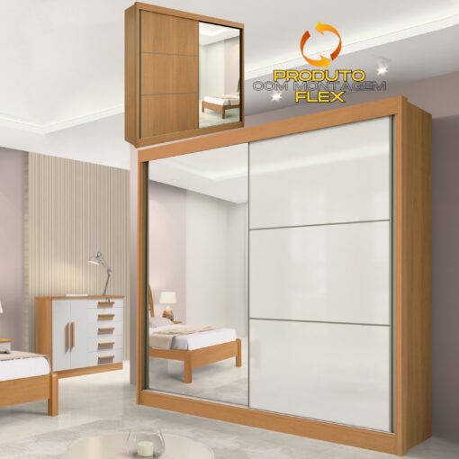 GUARDA-ROUPA 2 PORTAS TITANIUM 2,20 M  – D’DORO MÓVEIS