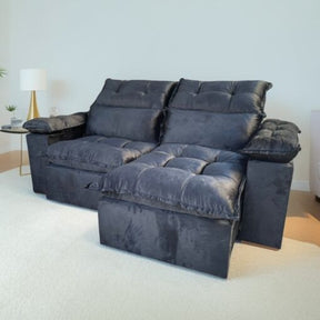 SOFÁ RETRÁTIL E RECLINÁVEL IMPERIAL 2,00 M VELUDO – IMPERIAL DECOR