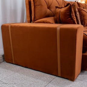 SOFÁ RETRÁTIL RECLINÁVEL GRAN BELLO 3.20M VELUDO - MOLAS ENSACADAS