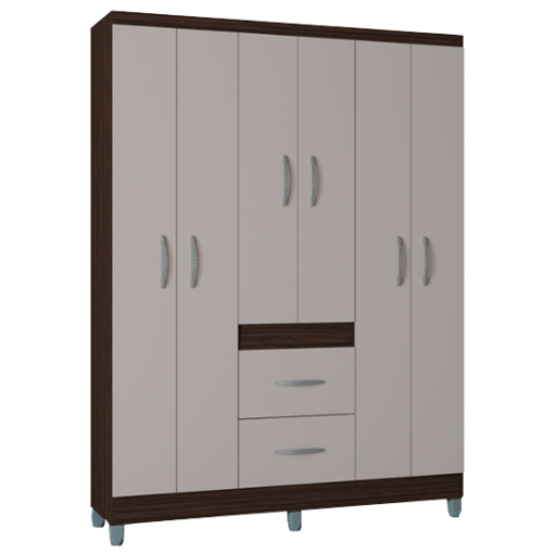 GUARDA - ROUPA 6 PORTAS MILÃO 1,35  – POQUEMA