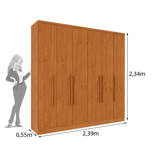 UARDA-ROUPA 6 PORTAS VENEZA/PADOVA 2,39 M – TCIL